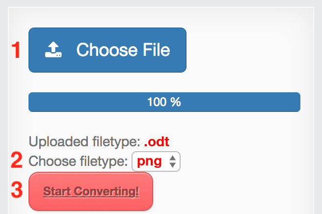 How to convert ODT files online to PNG